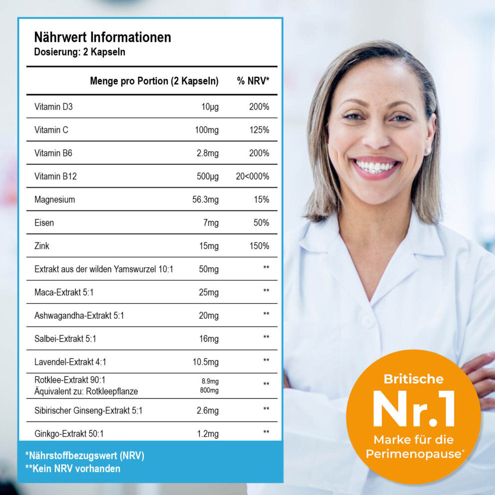 Health & Her Nährstoffkomplex - pflanzliche Kapseln für die Perimenopause